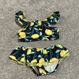 Cat‎ & Jack Lemon two piece bathing suit bikini size 4T